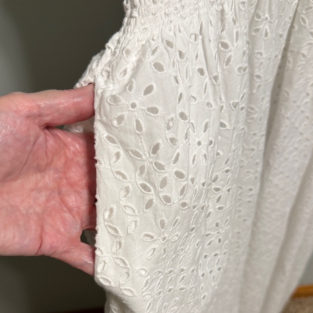 J.Crew White Floral Eyelet Dress XXL NWT - Picture 5 of 6